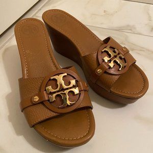 Tan Tory Burch Wedges